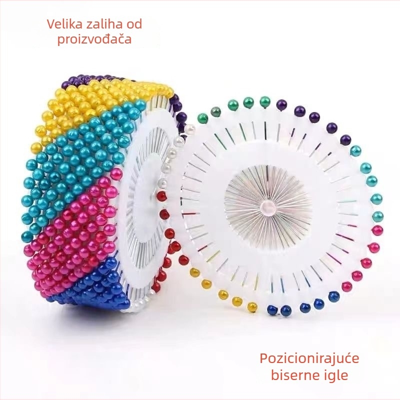 Set igala za šivanje: igle s perlama, igle za pozicioniranje, igle za fiksiranje odjeće, krojačke igle; 1000 komada u kutiji, 40 g, Town Rising, Novi kineski stil