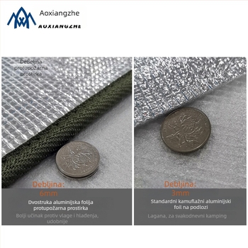 Soaring dvostrani kamping madrac s aluminijskim filmom, vodootporan i topao, model AXZ-fcd100-200