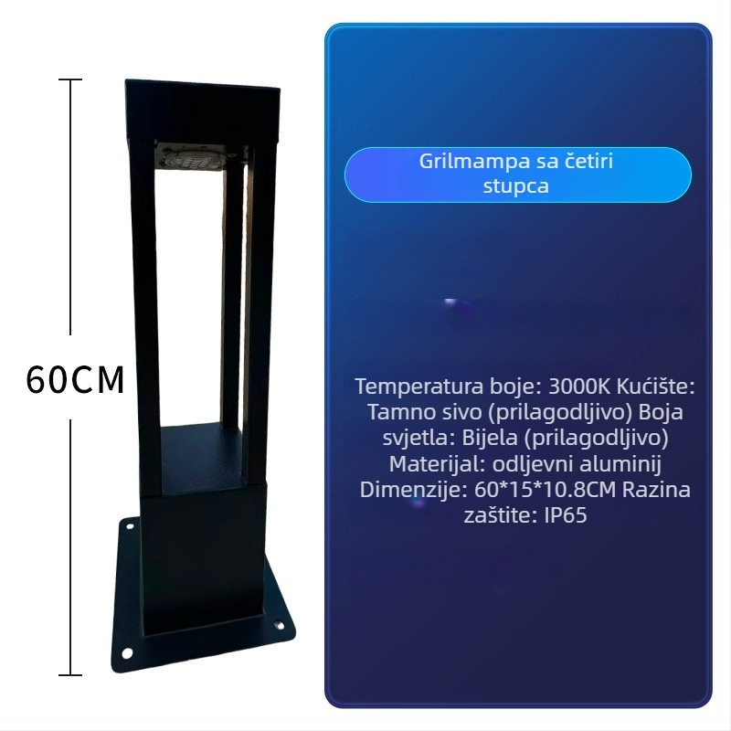 LED vrtno svjetlo za vanjski pejzaž - nehrđajući čelik, IP65, LED izvor svjetla, razne mogućnosti napajanja, 3C certifikacija