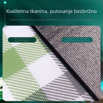 Debeli aluminijski film s zaštitom od vlage za kampiranje i piknik, prijenosni, otporan na habanje i vodootporan