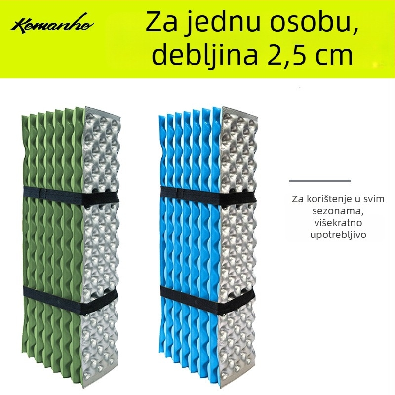 Vodootporan kamping madrac s dizajnom jaje-gnijezda, Ixpe, za 1 osobu, sklopiv i prijenosan