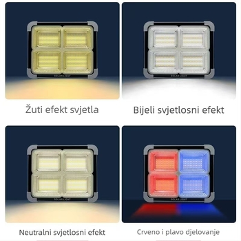Solarna LED svjetiljka za vrt, višenamjenska nužna rasvjeta, vanjska prijenosna rasvjeta, IP66, LED izvor svjetla, nominalna snaga 50, 6V, trajanje rada 6-12 sati