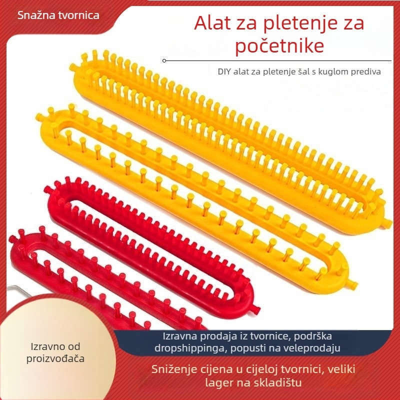 Alat za pletenje šalova – ručni rad, za početnike, od vune, kutija 100 kom., neto težina 0,1 kg