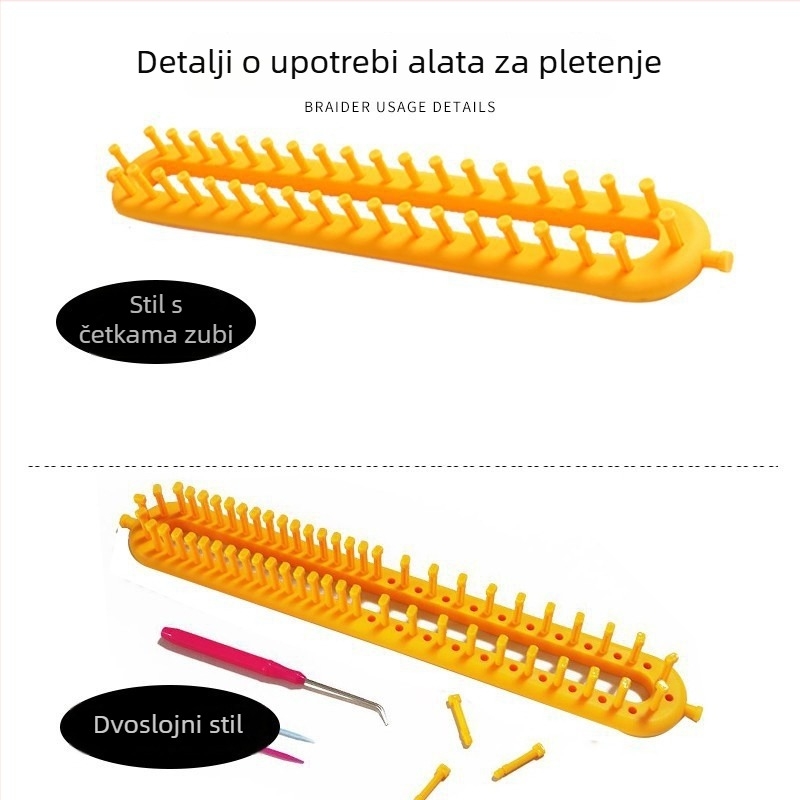 Alat za pletenje šalova – ručni rad, za početnike, od vune, kutija 100 kom., neto težina 0,1 kg