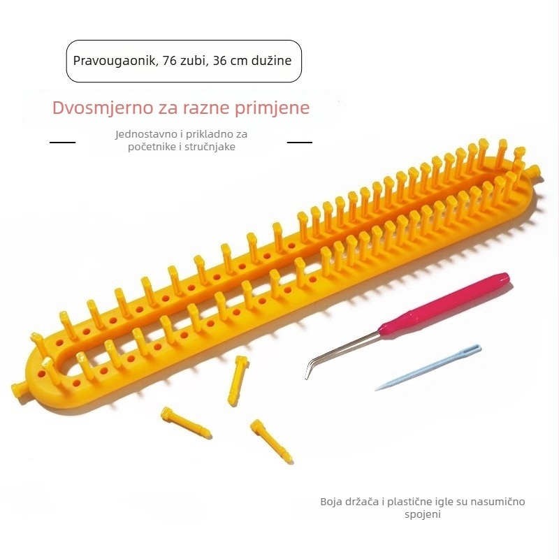 Alat za pletenje šalova – ručni rad, za početnike, od vune, kutija 100 kom., neto težina 0,1 kg