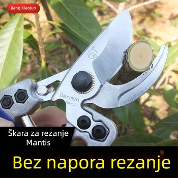 Čelične škarice za podrezivanje grana i voćnih stabala, ergonomski dizajn za lakše rezanje, oštre oštrice