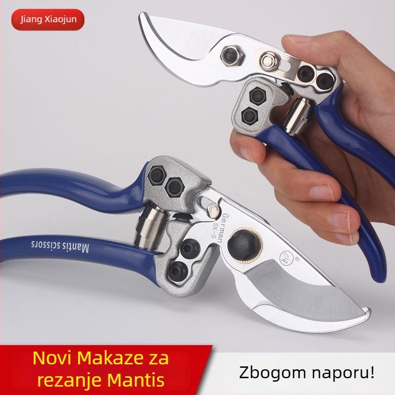 Čelične škarice za podrezivanje grana i voćnih stabala, ergonomski dizajn za lakše rezanje, oštre oštrice