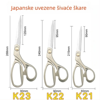 Šivačke škare od legure za rezanje tkanina i šivenje, nehrđajući čelik, višestruka upotreba za tkanine, kožu i papir