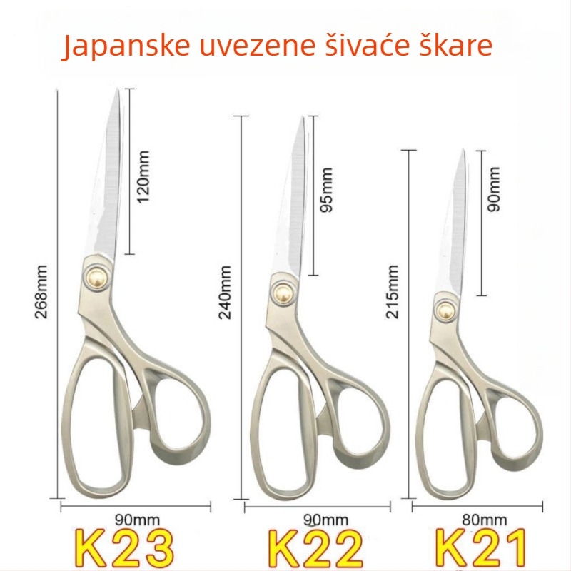 Šivačke škare od legure za rezanje tkanina i šivenje, nehrđajući čelik, višestruka upotreba za tkanine, kožu i papir