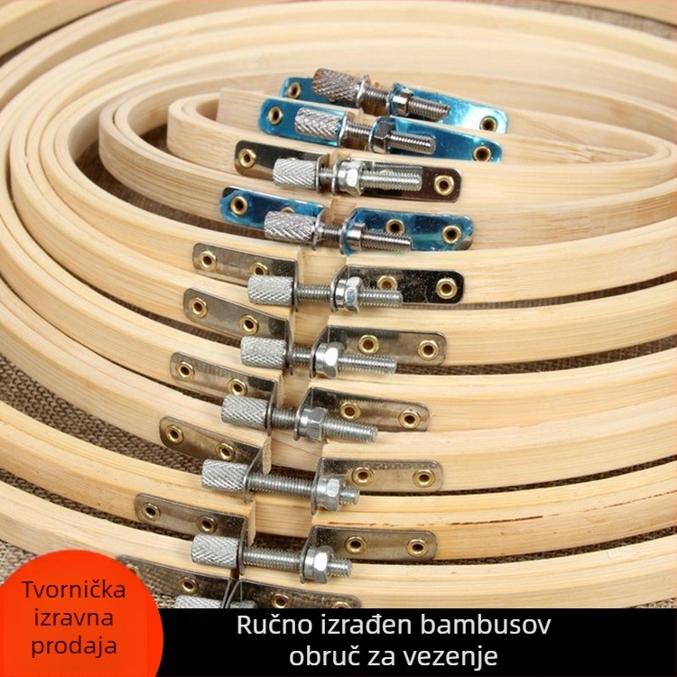 Set bambusovih kružnica za križno šivanje i pribor za ručno šivanje