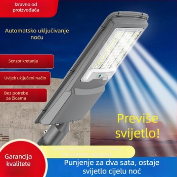 Solarna ulična svjetiljka - model Voyage street light, LED modul, IP67, 30W, 6V, trajanje svjetla 16–24 sati
