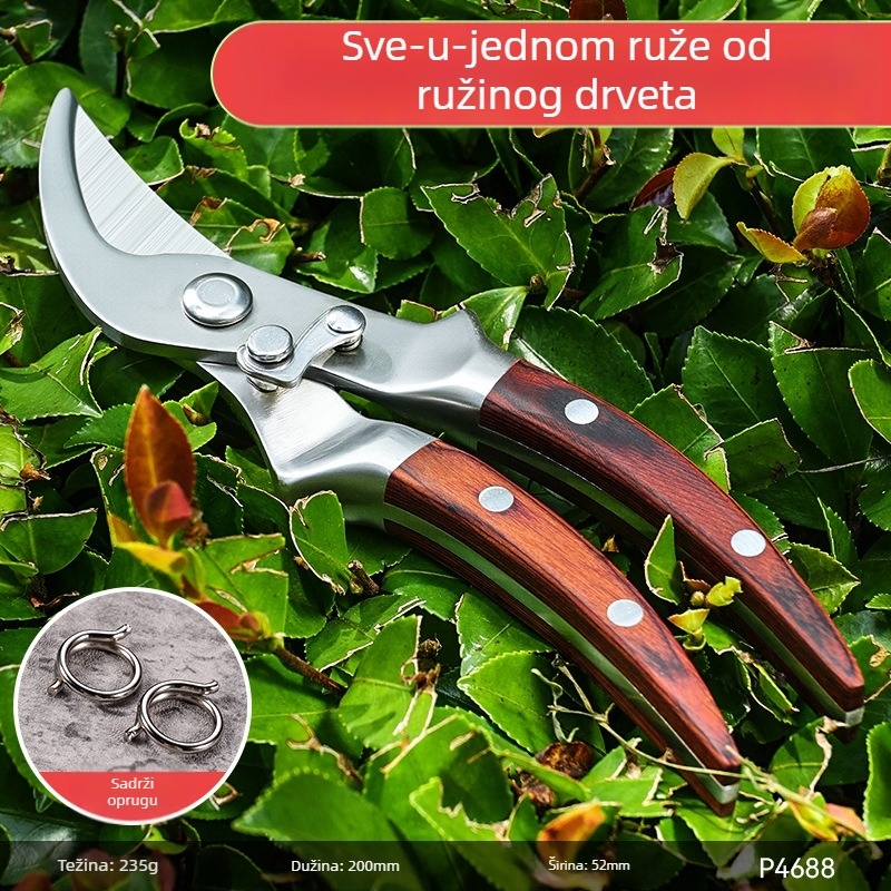 Višenamjenske škare za podrezivanje – nehrđajući čelik, protuklizne, kućni vrtni alat za rezanje voća i grana