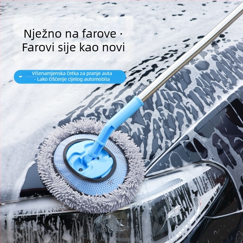 Mop za pranje automobila s ručkom od nehrđajućeg čelika, sklopiv, ne oštećuje boju, izdržljiv – ovlaštena privatna marka Zhen shang, mogućnost prilagodbe