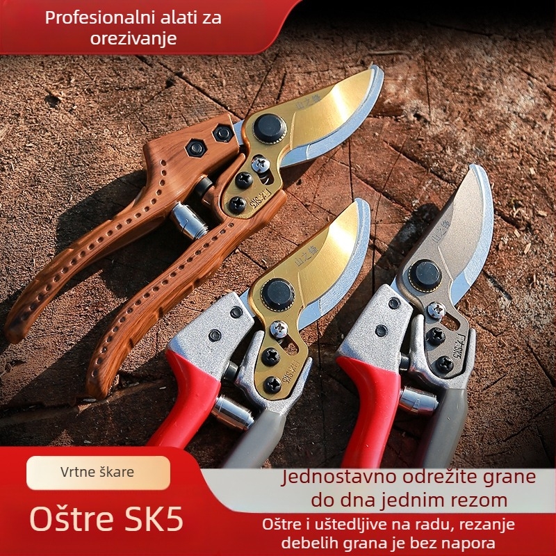 Škare za rezanje grana – ergonomske, štede snagu, za debele grane, vrtni alat
