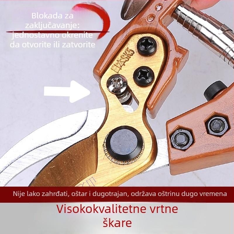 Škare za rezanje grana – ergonomske, štede snagu, za debele grane, vrtni alat