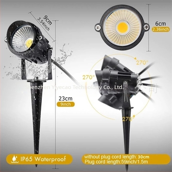 LED krajinski rasvjeta za dvorište i travnjak, aluminijsko kućište, COB LED, IP65, model SL-CPD01, CE potvrda