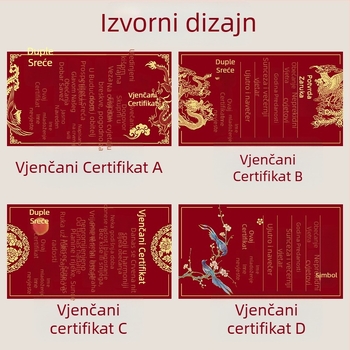 Križni bod komplet: vjenčana knjiga, serija kineskog stila, materijal: svila cvjetova, platno 9 ct, univerzalni stil