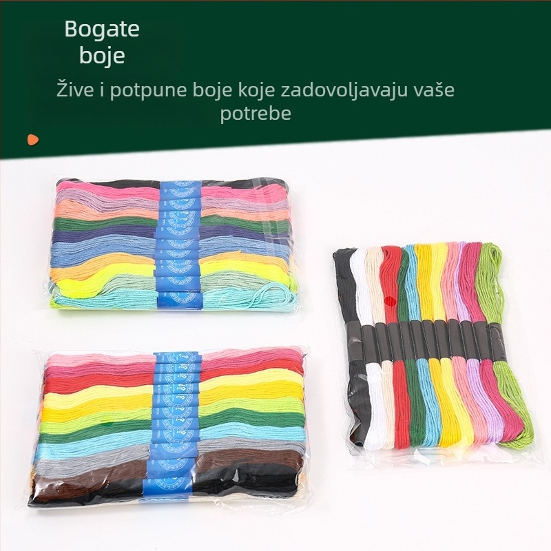 Šivaće niti, ekološka pamuk, križno šivanje, mogućnost prilagodbe; Brend Jp/jinping; Podrijetlo Zhejiang; Kutija sadrži 20000 kom; Bruto težina 115 g