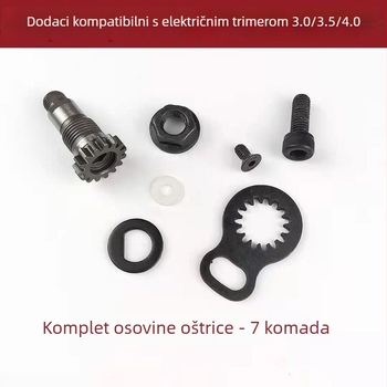 Škare za podrezivanje s helikalnim zupčanicima, pribor za električne škare za podrezivanje (set od 7 komada) osovina oštrice