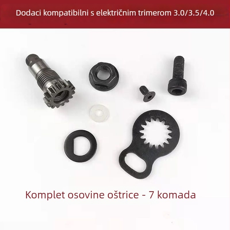 Škare za podrezivanje s helikalnim zupčanicima, pribor za električne škare za podrezivanje (set od 7 komada) osovina oštrice