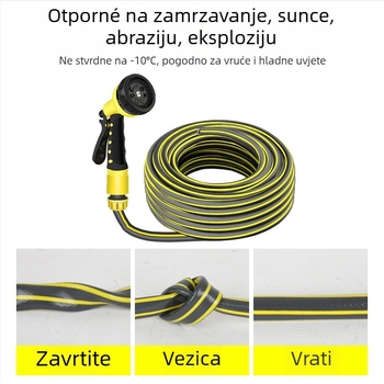 Visokotlačna vodena pištolj za pranje automobila i zalijevanje biljaka, Balkonova multifunkcionalna glava raspršivanja, unutarnji promjer 16 mm, PVC materijal
