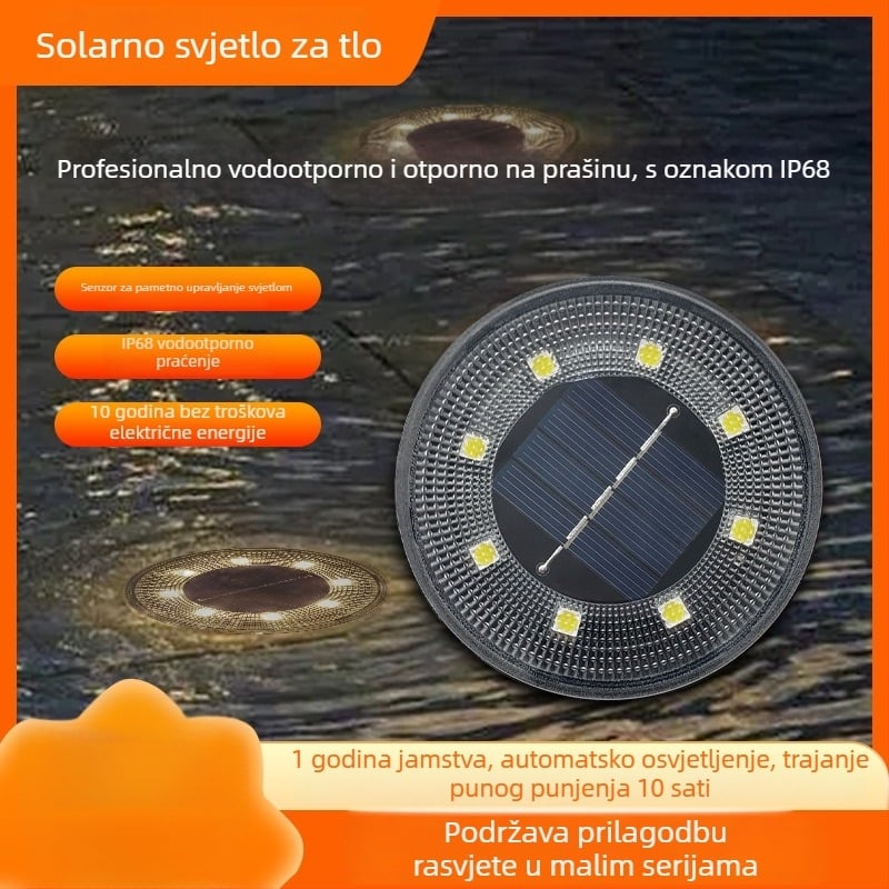 Solarne vanjske lampe – vodootporne za stepenice, vrt i travu, podzemne solarne lampe za dvorište