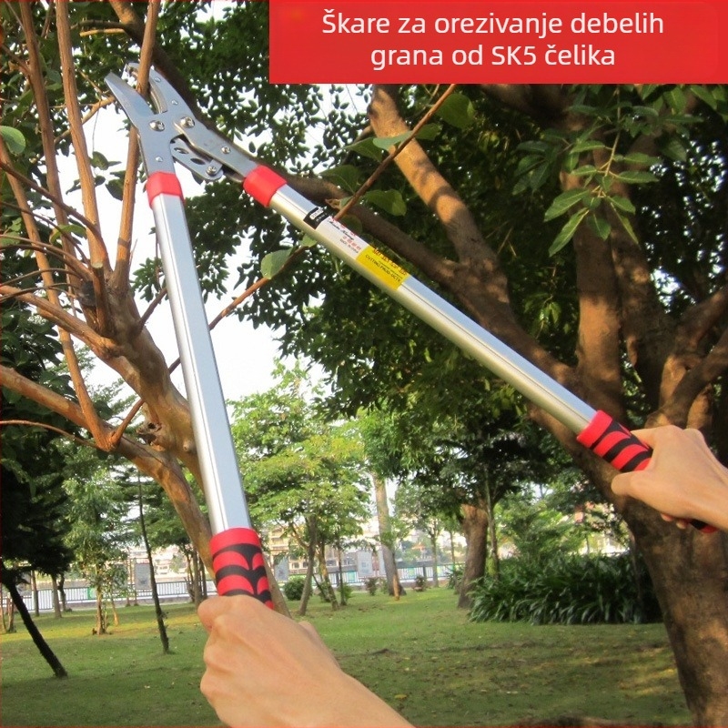 Master Huang škare za podrezivanje grana, model 151A1, SK5 mangan čelik, aluminijska legura drška, kromirani premaz
