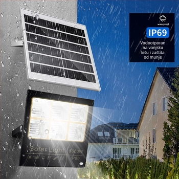 Solarni LED reflektor za vanjsku upotrebu IP65 s daljinskim upravljačem, snaga 100, model XZ-HJG-4