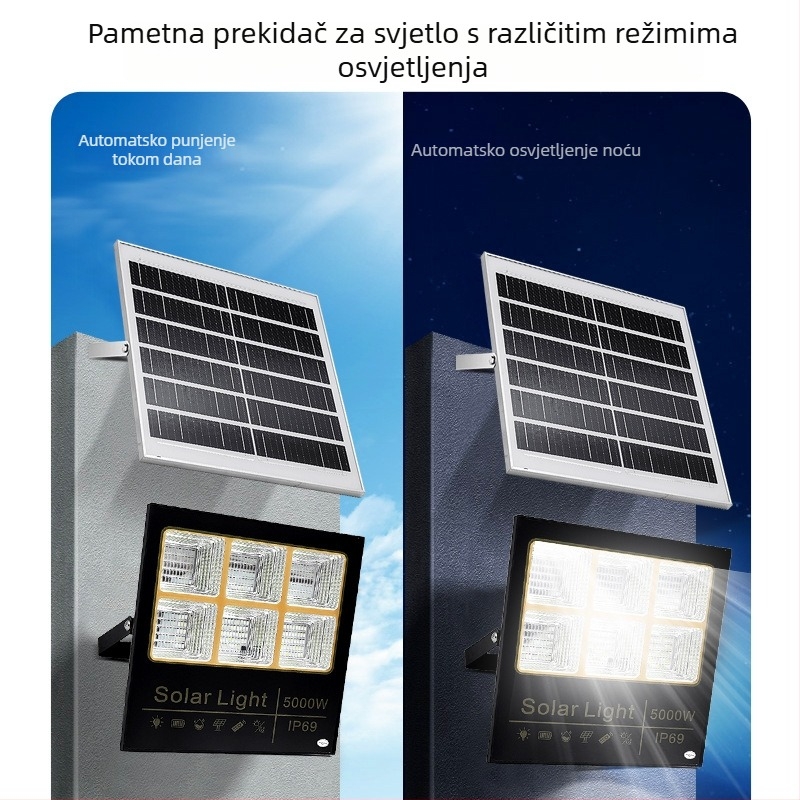 Solarni LED reflektor za vanjsku upotrebu IP65 s daljinskim upravljačem, snaga 100, model XZ-HJG-4