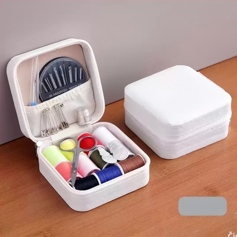 Set kutije za šivenje s alatima, kvadratna plastična kutija za skladištenje, 150 g, 100 kom