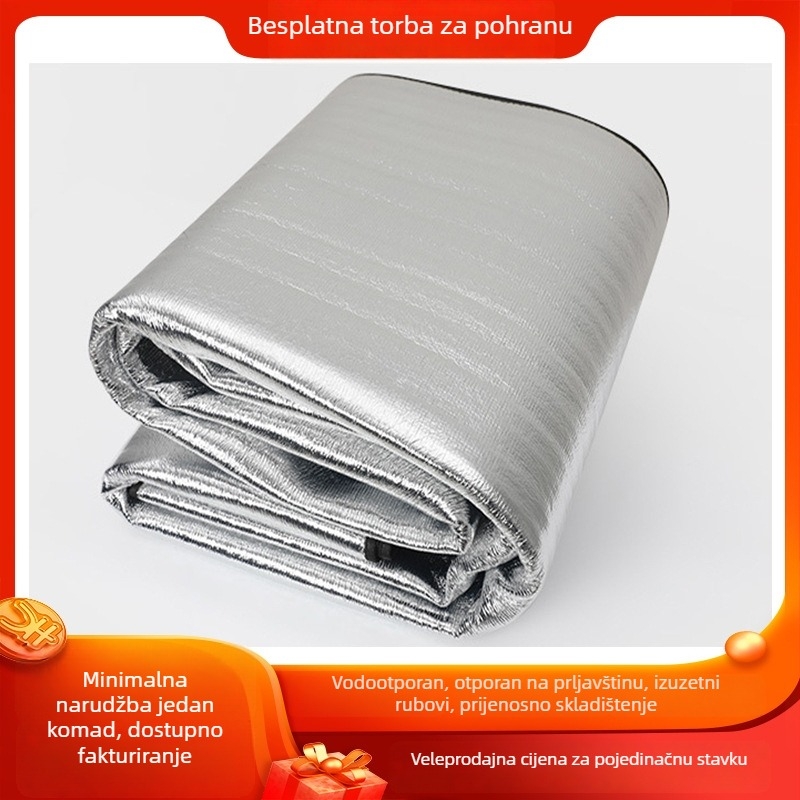 Šesterokutna vodootporna podloga za kampiranje na otvorenom, s aluminijskom folijom, dodatak šatoru i piknik podloga