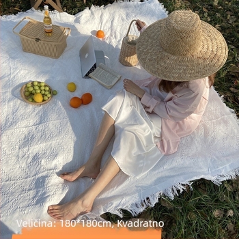 Piknik prostirka u nordijskom stilu, vanjska upotreba – pozadina za fotografije na plaži i kampiranju