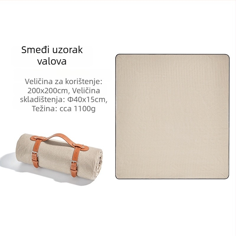 Gravity Vanjska piknik podloga — protuklizna, vodootporna PEVA fleece tkanina, za 4–6 osoba, model HK21SX000