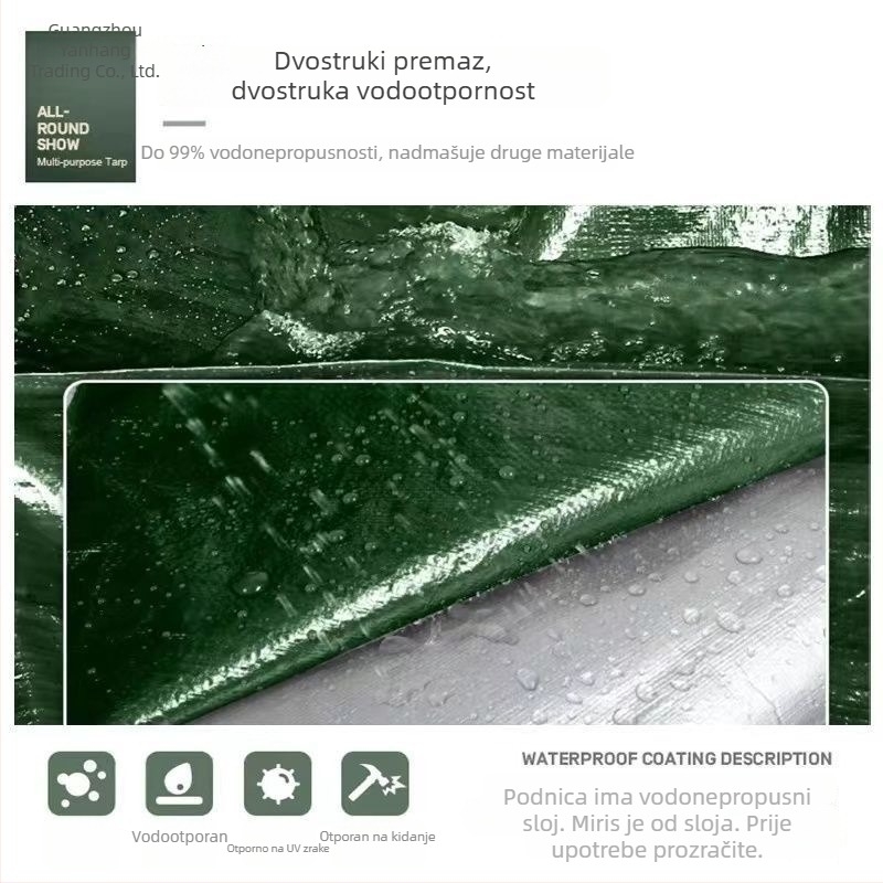 Vanjska podloga za šator i kampiranje, debela, otporna na vlagu i habanje, polietilen