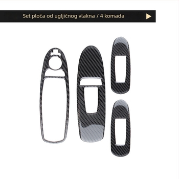 Unutarnji panel od karbonskih vlakana za Infiniti Q50/Q60 - pravo karbonsko vlakno, samoljepljiva pozadina, tiskano logo, mogućnost prilagodbe