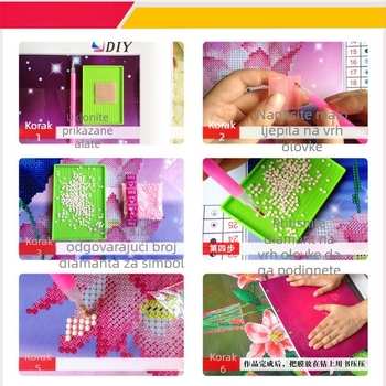 Dijamantna slika u kineskom nacionalnom stilu Fushou – Motiv iz serije Chinese Wind, Set kružnih smolnih dijamanata, DS/Bixuan