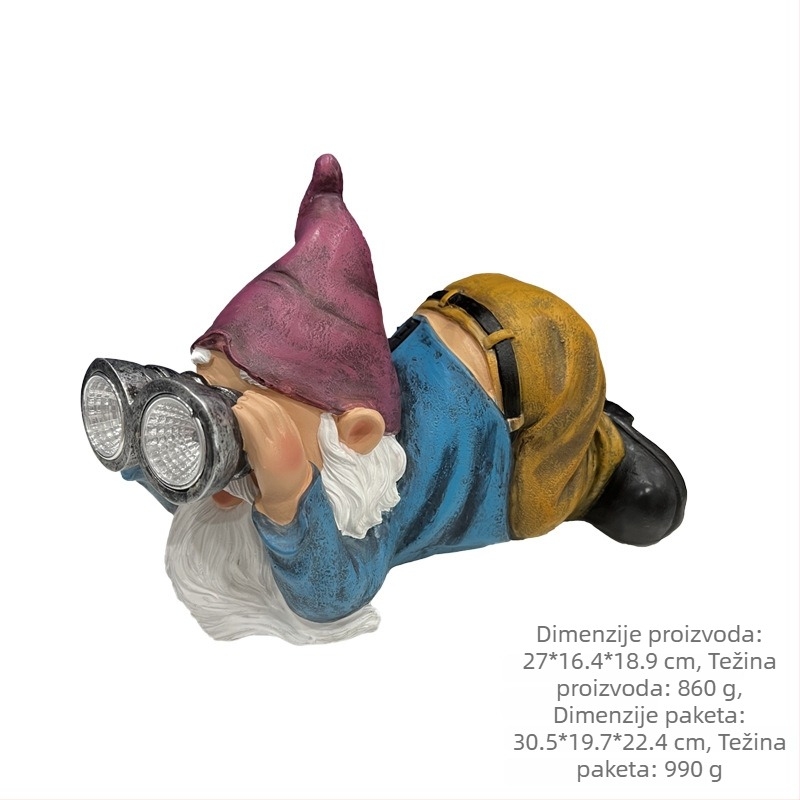 Solarna lampa od smole za dvorište, oblik vile-teleskop, IP55, 1,2W, model SAT-23588, mogućnost prilagodbe