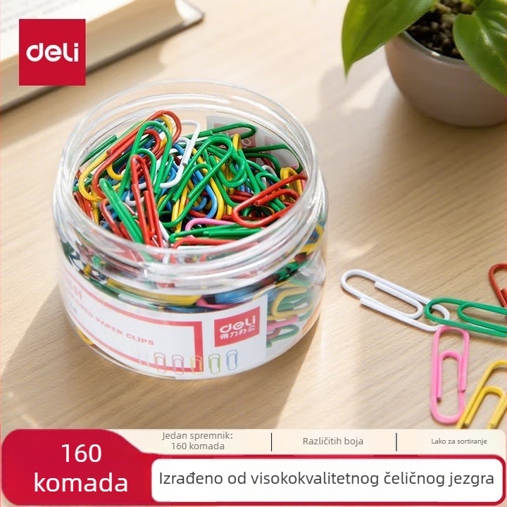 Deli metalne spajalice za papir i čavlije, u kutiji, uredski materijal