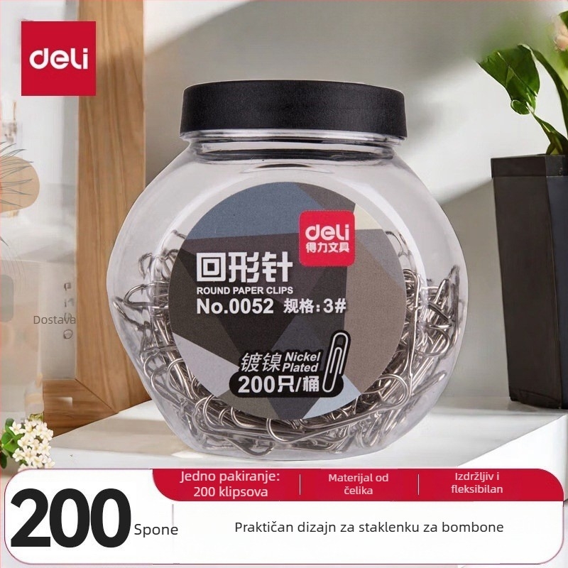 Deli metalne spajalice za papir i čavlije, u kutiji, uredski materijal