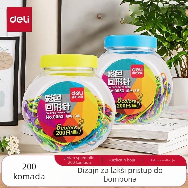 Deli metalne spajalice za papir i čavlije, u kutiji, uredski materijal