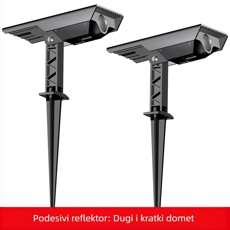 Herbert solarna vanjska svjetiljka za dekorativno osvjetljenje dvorišta i krajolika, podesiv kut snopa 5–90°, zoom, dugi domet, mali reflektor