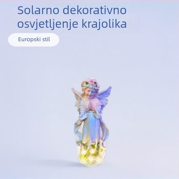 Solarni rasvjetljavanje pejzaža za vanjsku upotrebu — europski stil anđeo u vrtu, LED ambra, IP65, Model Fairy Landscape Light (1W, 1.2V)
