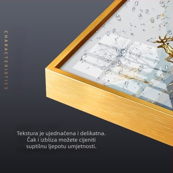 5D dijamantna slika s punim dijamantima, trodijelni triptih s jelenom za dnevni boravak, kristalne pločice, križno šivanje u stilu laganog luksuza