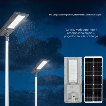 Solarna integrirana ulična rasvjeta za vanjsku upotrebu, vodootporna LED visoke svjetline i snage