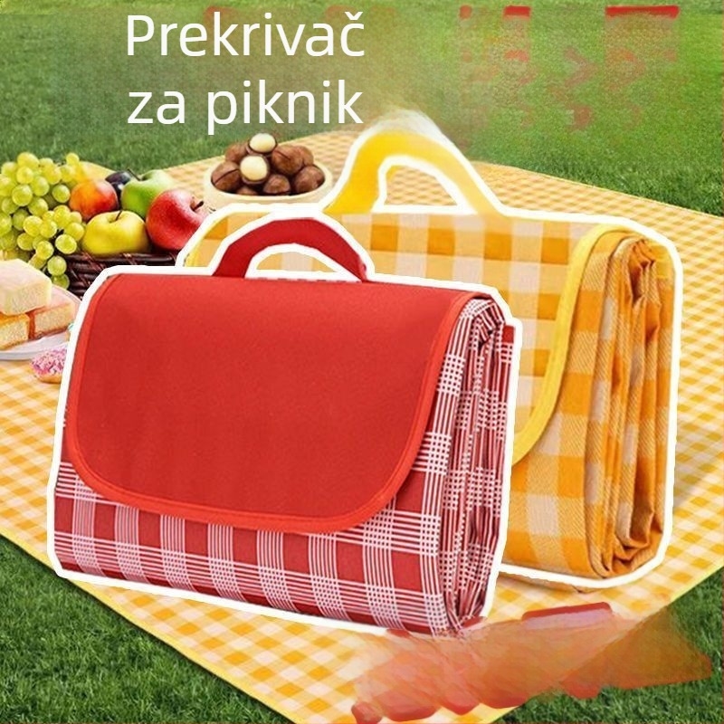 Antislip i vodootporna piknik podloga, debela, prijenosna, za 2–4 osobe, od netkanog materijala.