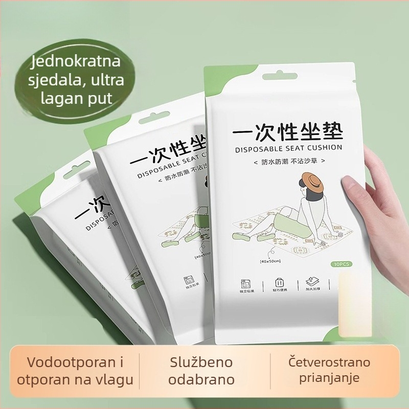 Vanjska jednokratna jastučić za sjedenje i podloga za tlo — prijenosna protuklizna i vlagootporna poliesterska podloga za kampiranje (1-2 osobe)