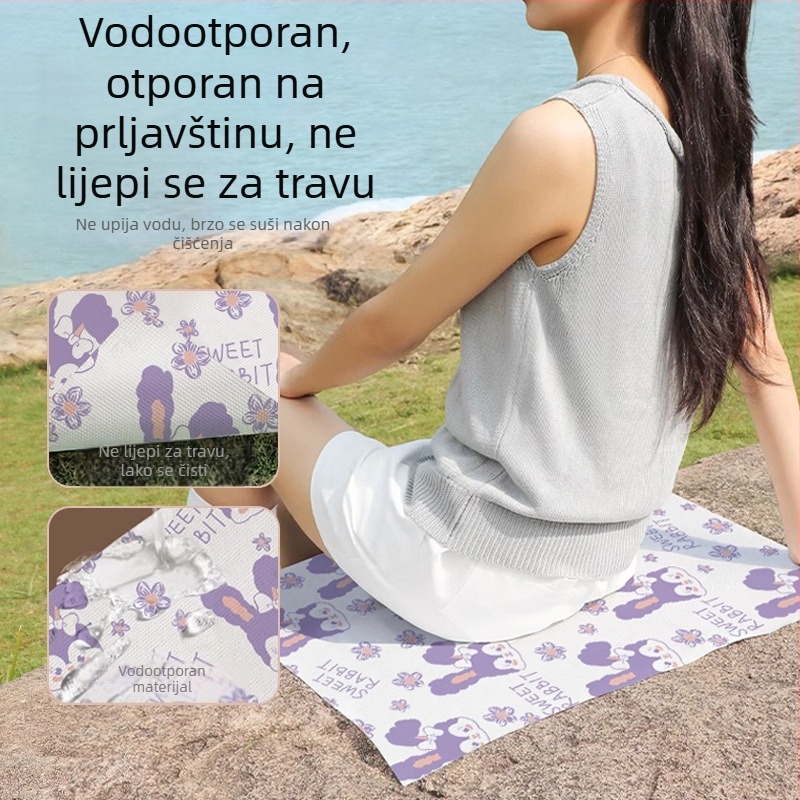 Vanjska jednokratna jastučić za sjedenje i podloga za tlo — prijenosna protuklizna i vlagootporna poliesterska podloga za kampiranje (1-2 osobe)