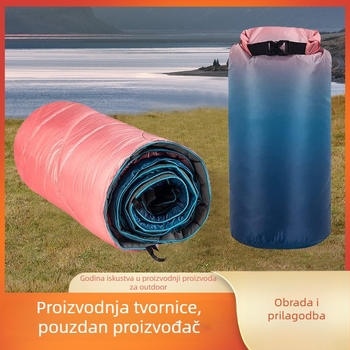 Kemping deka s gradijentnim šivanjem za dvije osobe, poliester, vodootporna