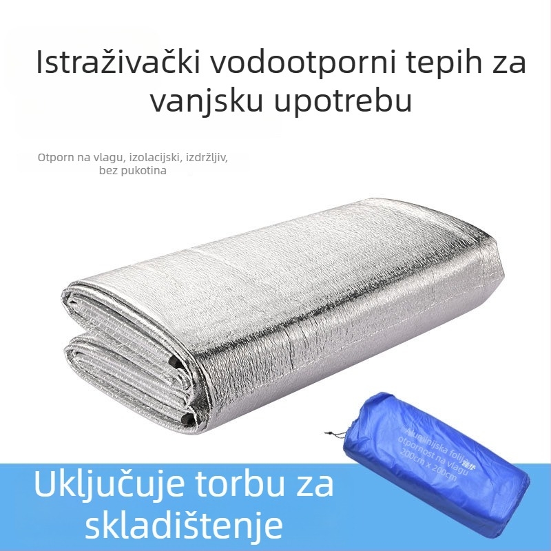 Otporna na vlagu kamping podloga, debeli šator spavaći madrac, EVA s aluminijskom folijom, za vanjsku upotrebu