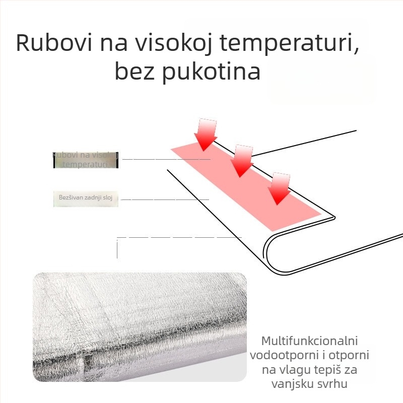 Otporna na vlagu kamping podloga, debeli šator spavaći madrac, EVA s aluminijskom folijom, za vanjsku upotrebu